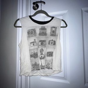 Brandy Melville Cameras Crop Tank Top